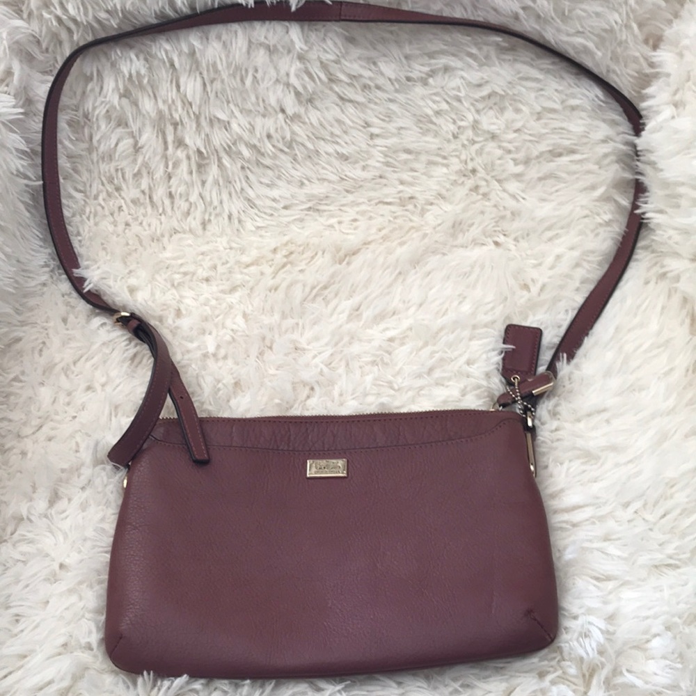 COACH crossbody bag mauve / gold accents